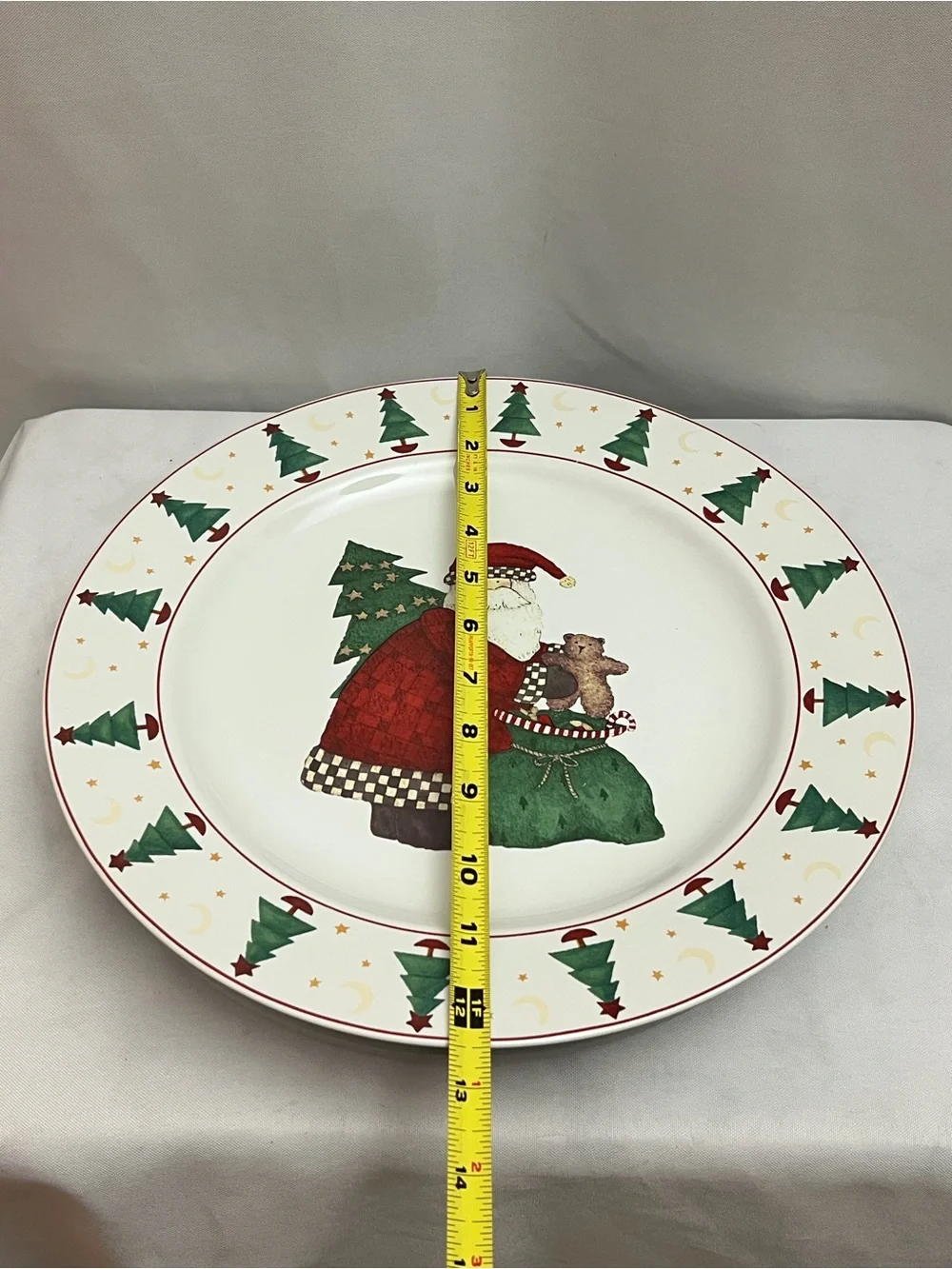 Sakura Debbie Mumm Magic Of Santa 12” Christmas Dinner Plate Vintage